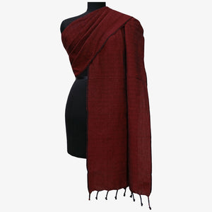 Maroon Colour Khadi Shawl