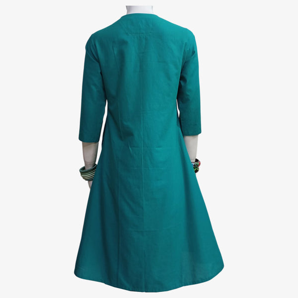 Turquoise A Line Midi Tunic