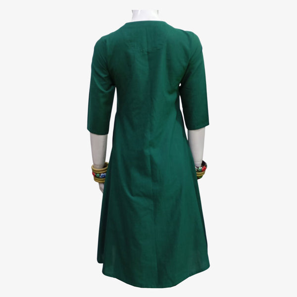 Green A Line Midi Tunic