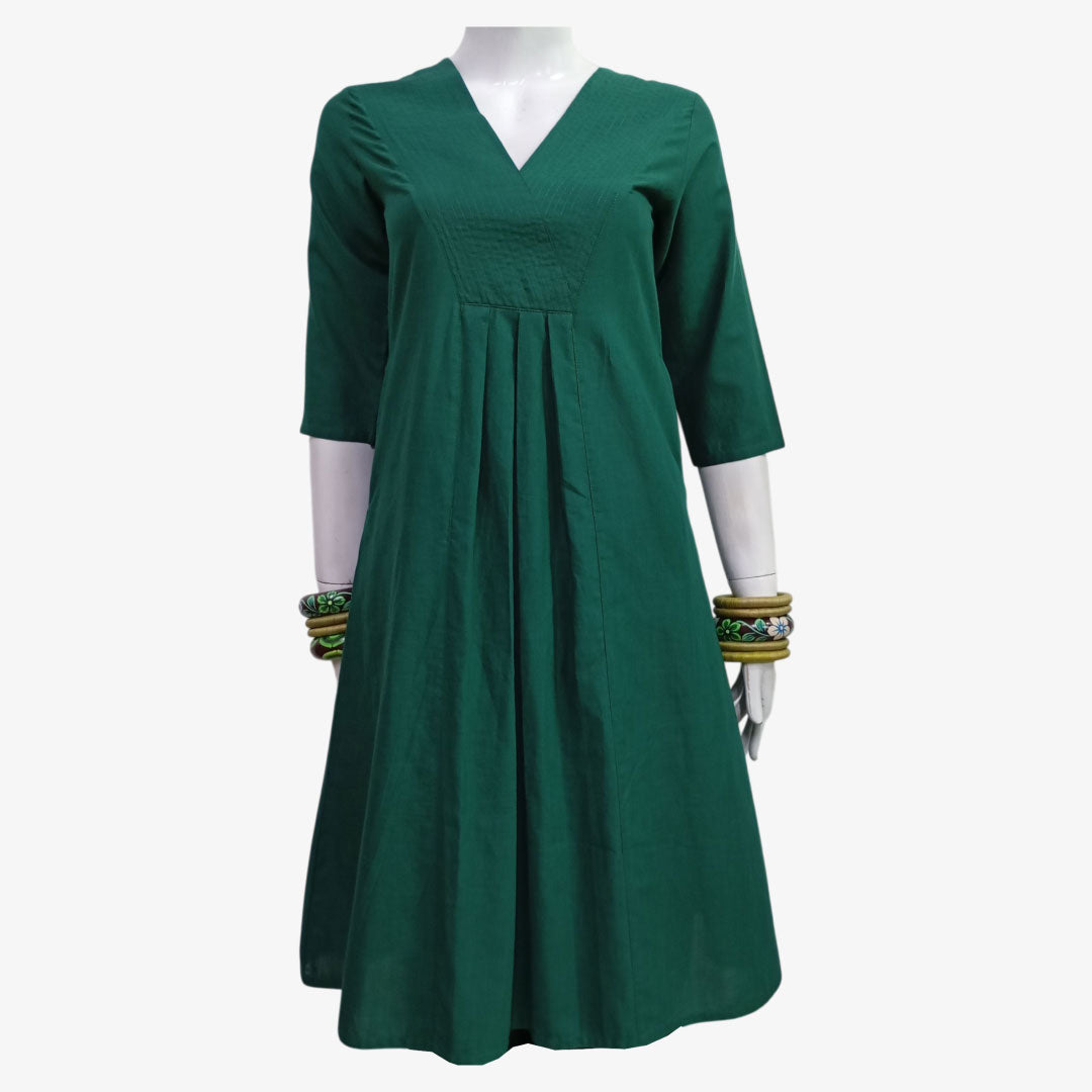 Green A Line Midi Tunic