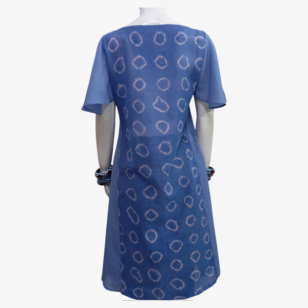Shades of Blue A Line Midi Tunic