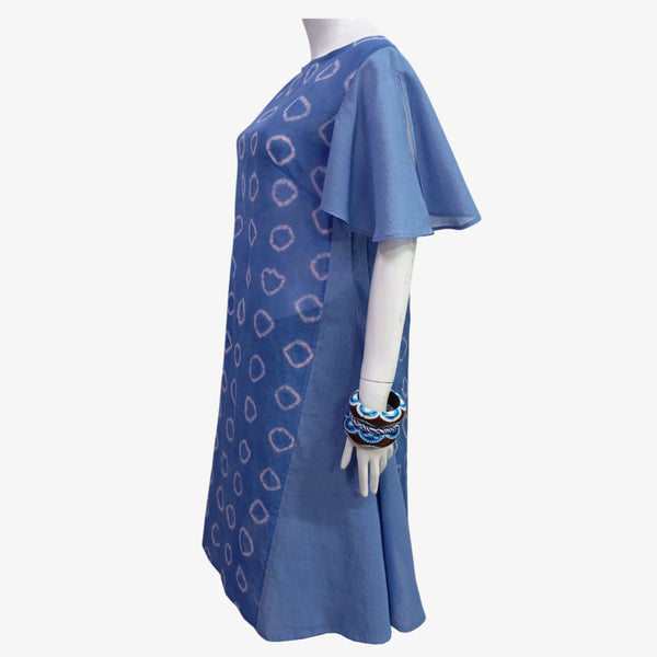 Shades of Blue A Line Midi Tunic