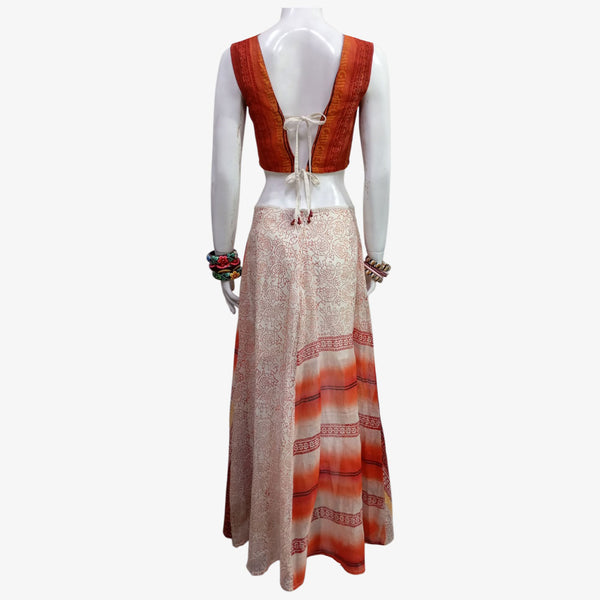 Shades of Orange Long Skirt & Top