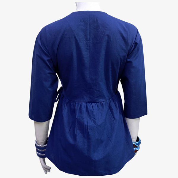 Indigo Blue Tie Top