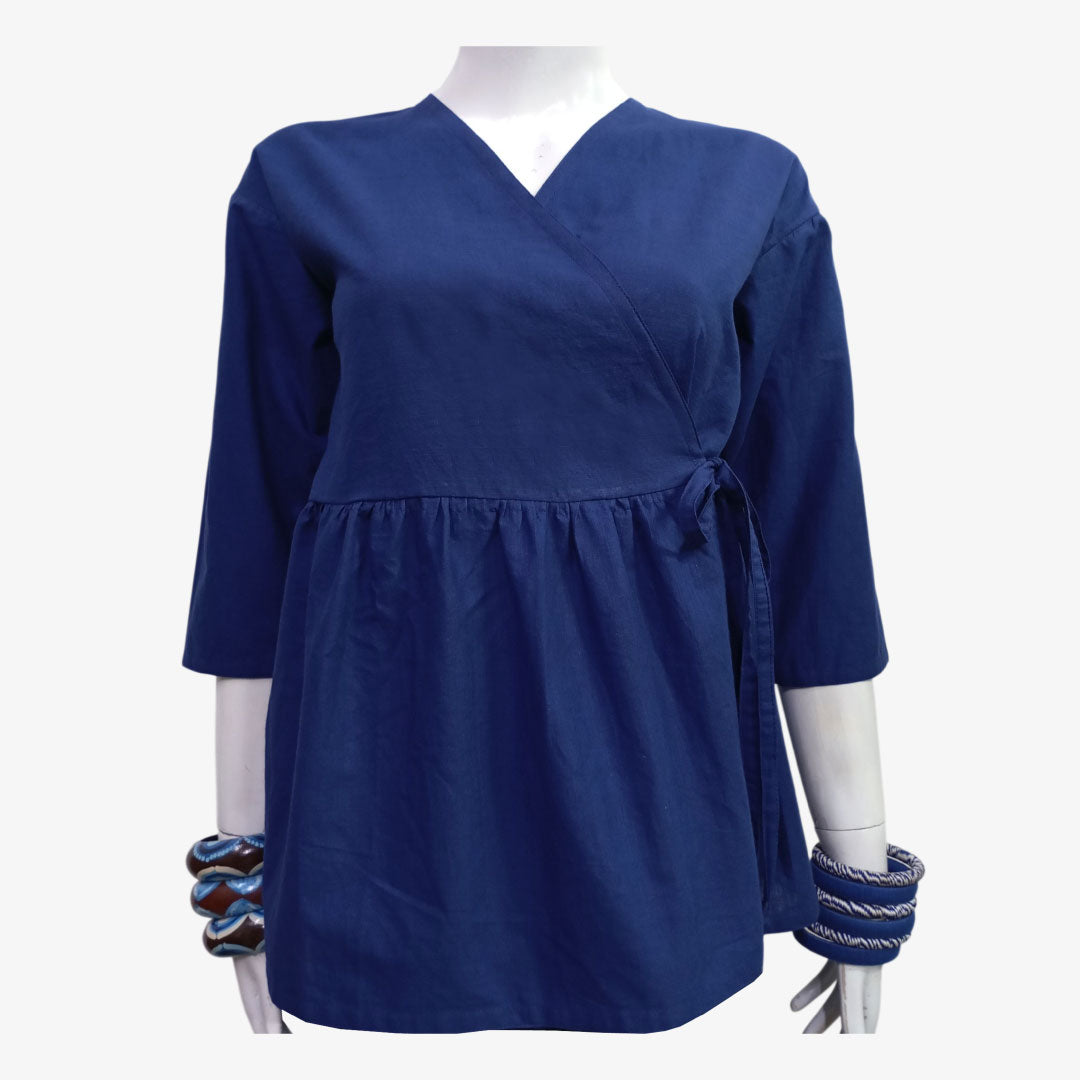 Indigo Blue Tie Top