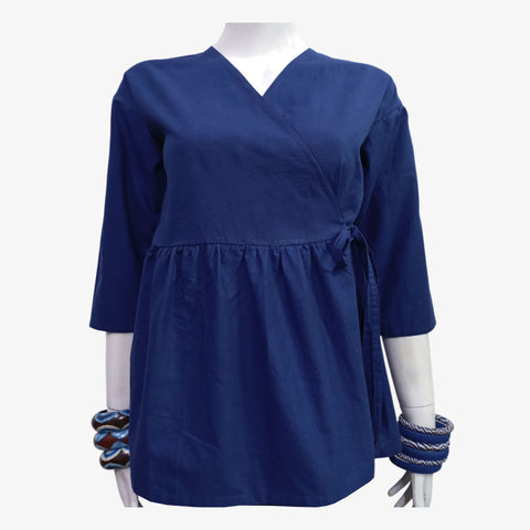 Indigo Blue Tie Top