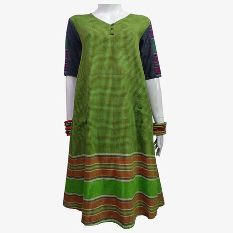 Multi Colour Midi Gamcha Tunic
