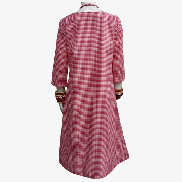 Pink & White A Line Midi Tunic