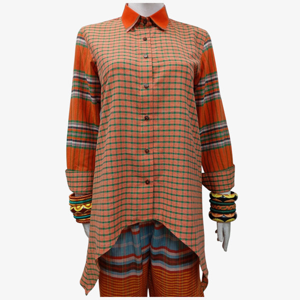 Multi Colour Ladies Gamcha Shirt
