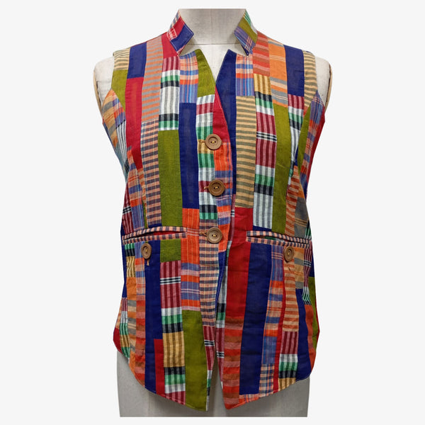 Multi Colour Ladies Patch Waistcoat