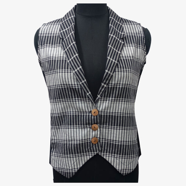 Black & Grey Unisex Waistcoat