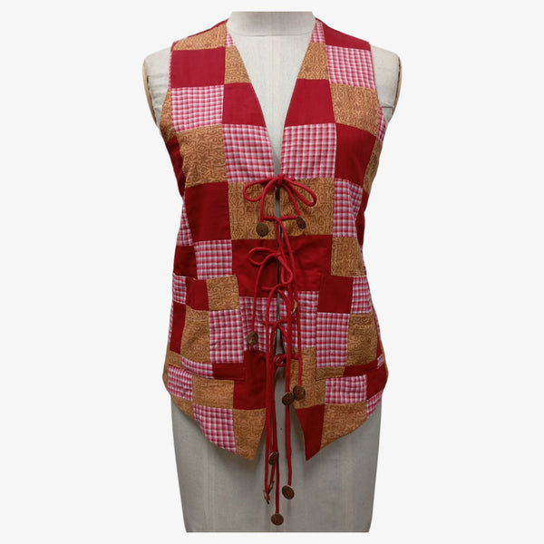 Multi Colour Unisex Patch Waistcoat