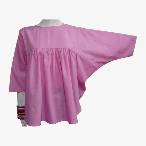 Geranium Pink Kaftan Style Top