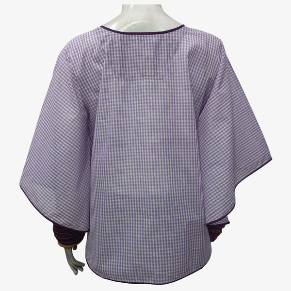 Purple & White Gingham Heritage Flow Top