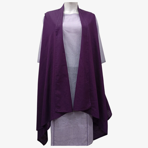 Deep Purple Cotton Flow Jacket