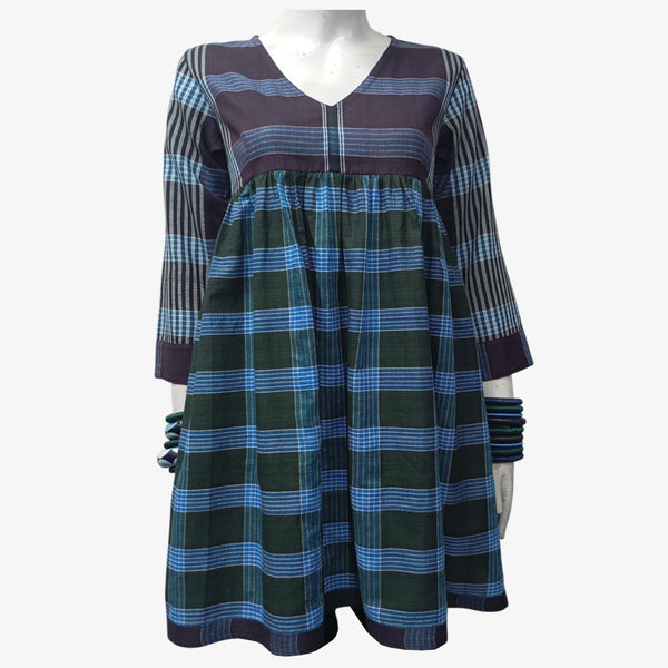 Multi Colour Cotton Lungi Gathered Tunic