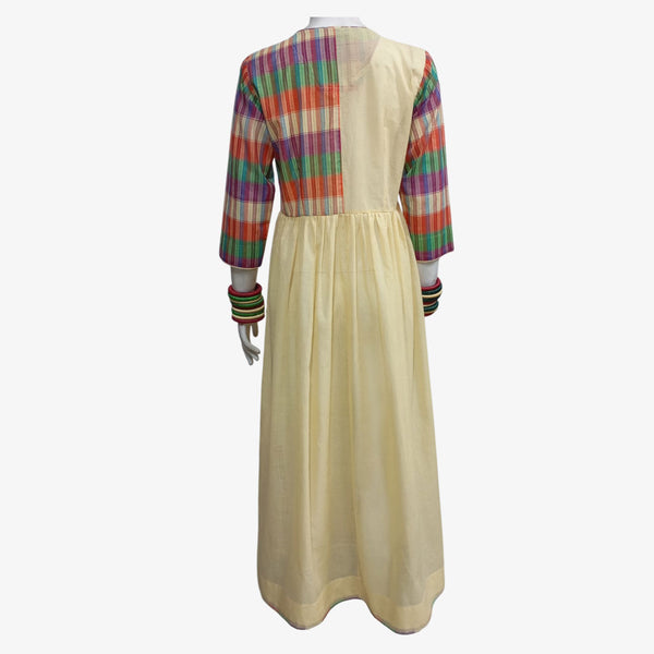 Multi Colour with Sunlight Gamcha Cotton Breeze Maxi