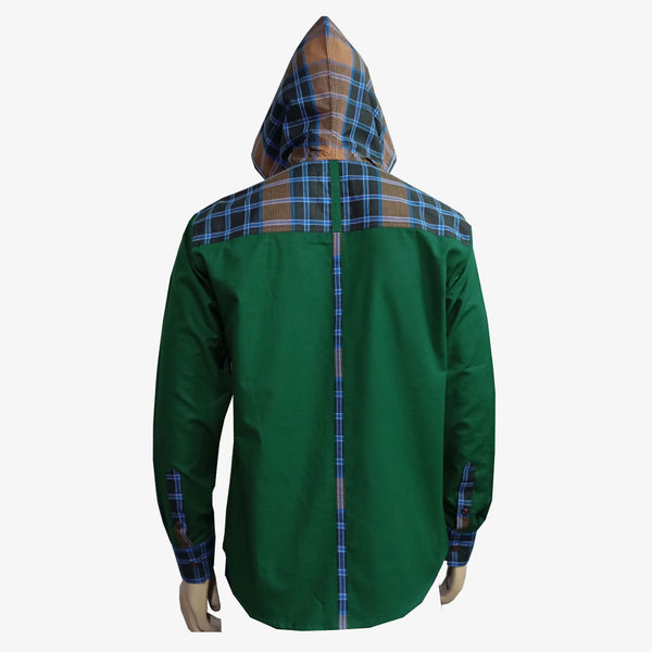 Green & Multi Colour Check Full Sleeves Shirt