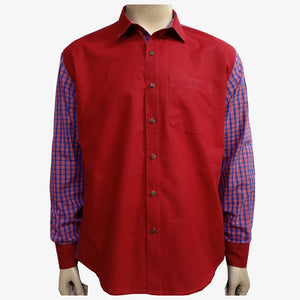 Red & Multi Colour Gamcha Check Full Sleeves Shirt