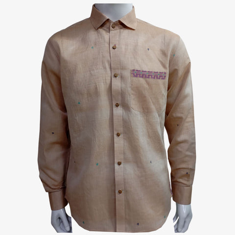 Apricot illusion new shirt features Tangail fabrics