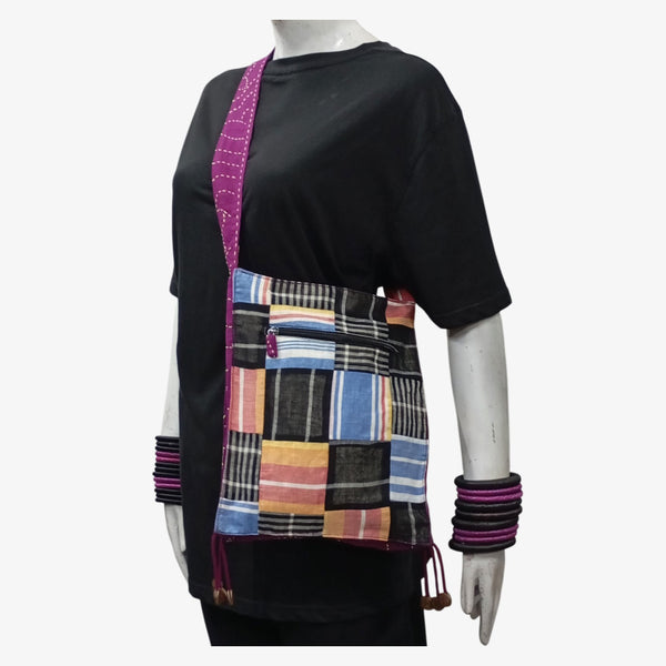 Multi Colour Patch & Kantha Jhola Bag with Pockets