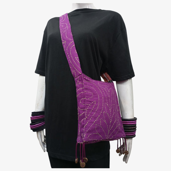 Multi Colour Patch & Kantha Jhola Bag with Pockets