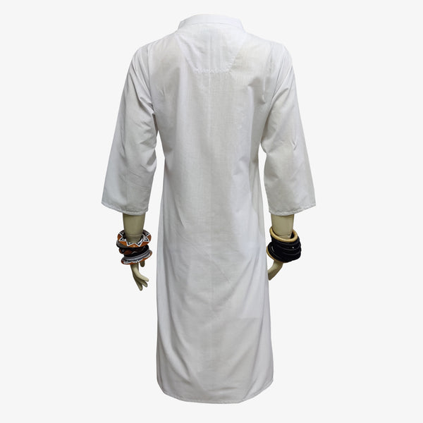 The White High Collar Special kameez