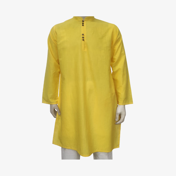Handloom High Collar 3 Buttons Kurta